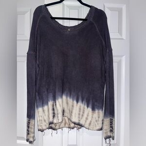 Mono B Distressed Tie-Dye Long Sleeve